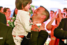 Jorge Mendes num momento animado com o filho Jorge