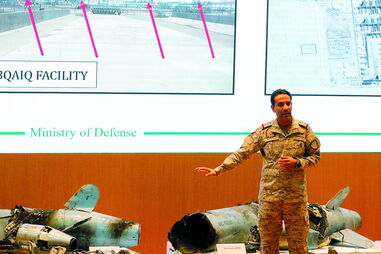 Governo saudita mostrou destroços de mísseis e drones iranianos