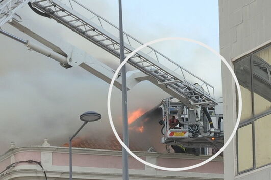 Incêndio consome prédio em Setúbal