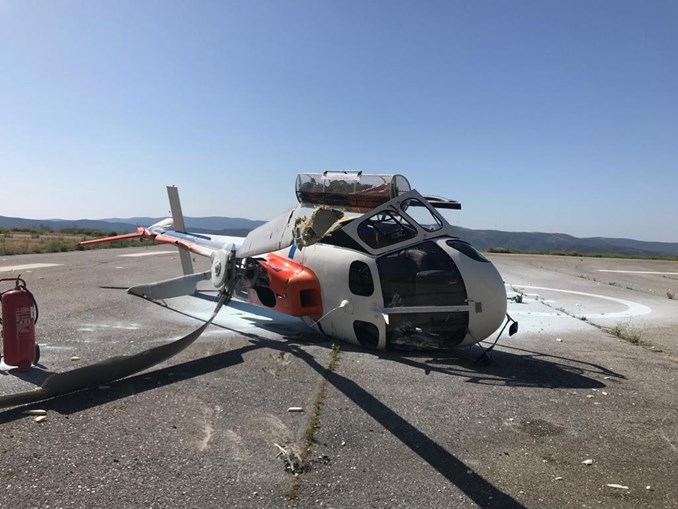 Helicóptero que caiu na Pampilhosa da Serra