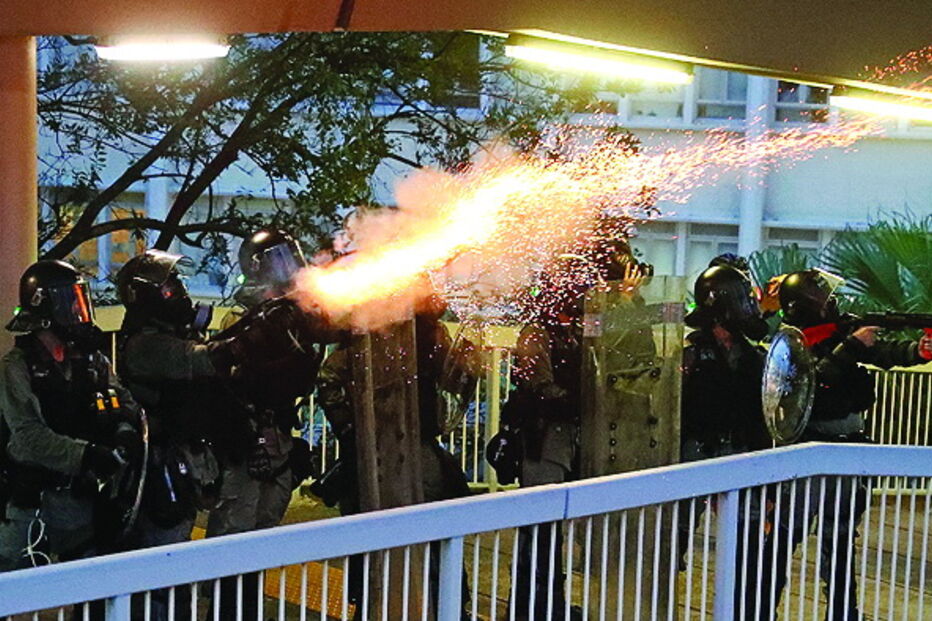 Polícia repeliu manifestantes  