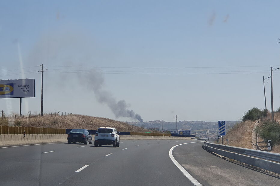 Incêndio em zona de mato em Fetais