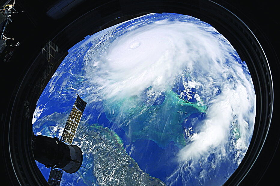 O ‘Dorian’ visto a partir da Estação Espacial Internacional 