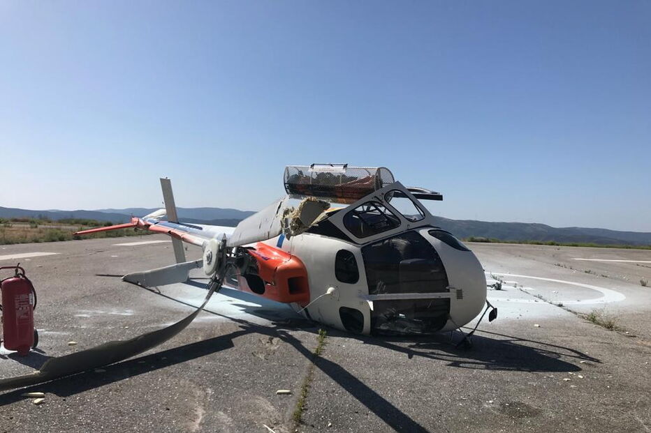 Helicóptero que caiu na Pampilhosa da Serra