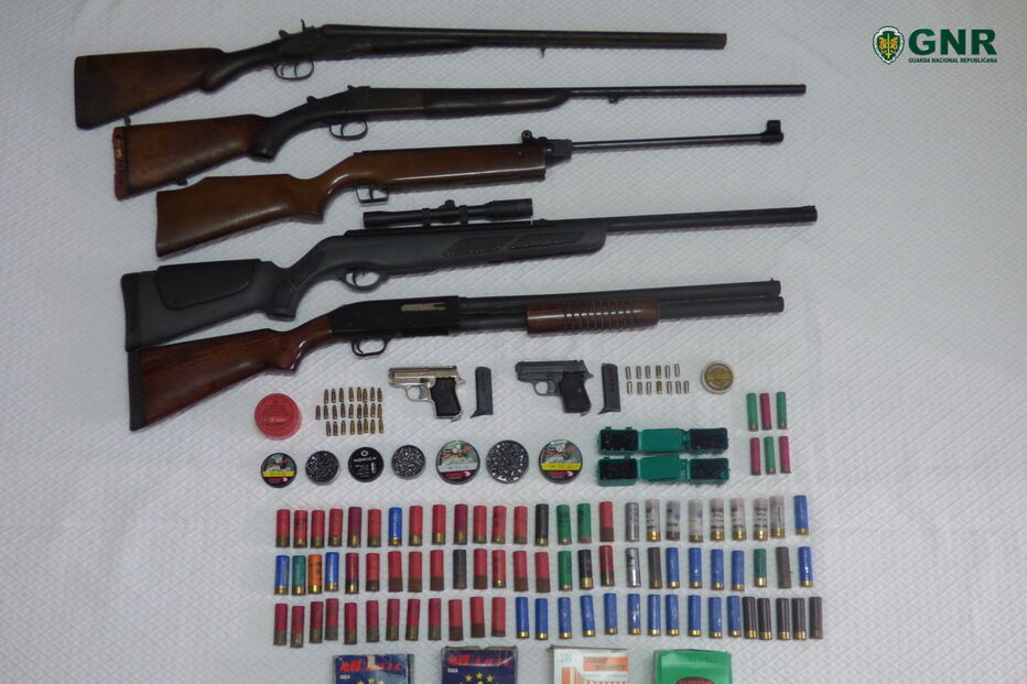 GNR apreende armas a homem acusado de violência doméstica em Coimbra