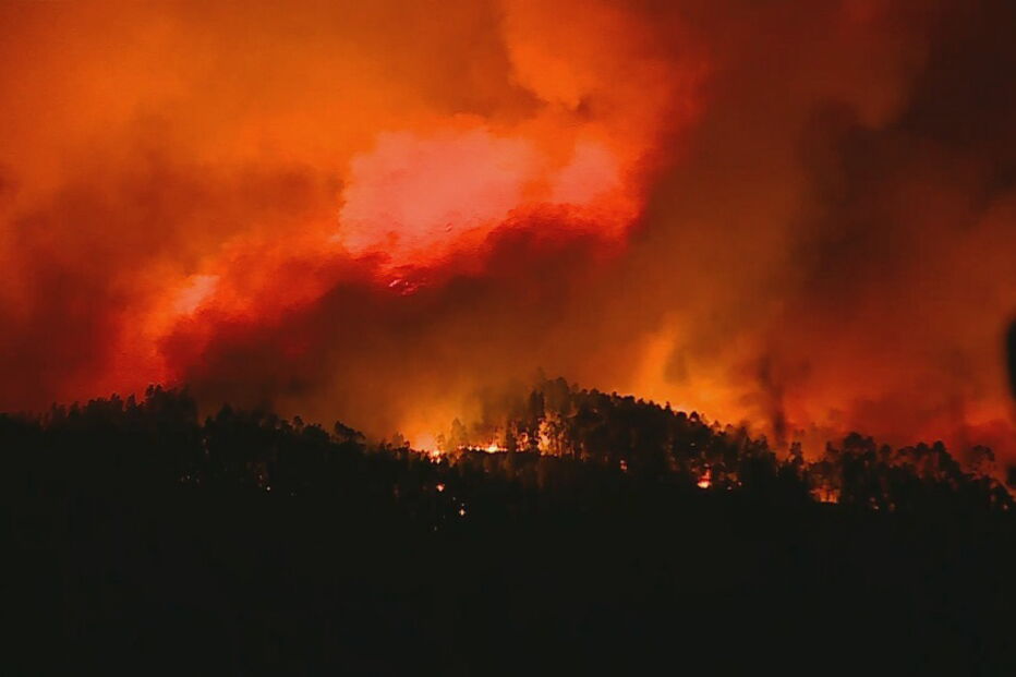 Incêndio descontrolado em Miranda do Corvo