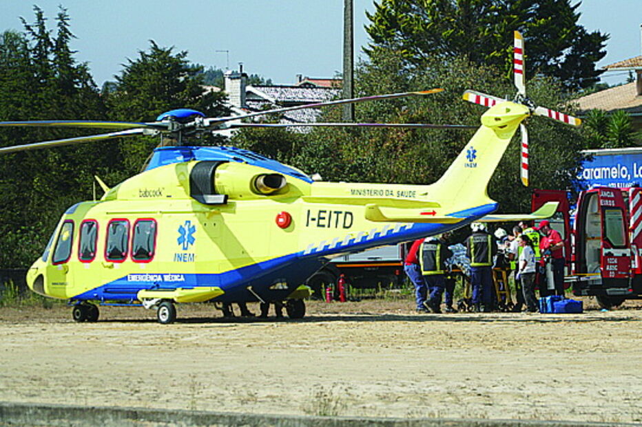 Ferido foi levado de helicóptero 