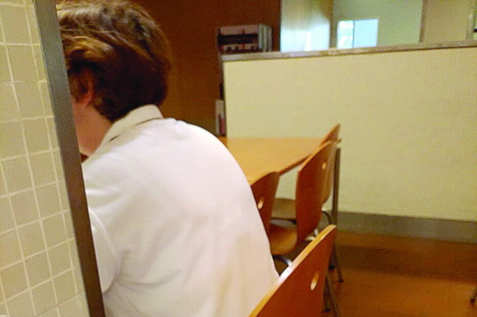 Uma barata fotografada na zona do refeitório, que fechou para desbaratização