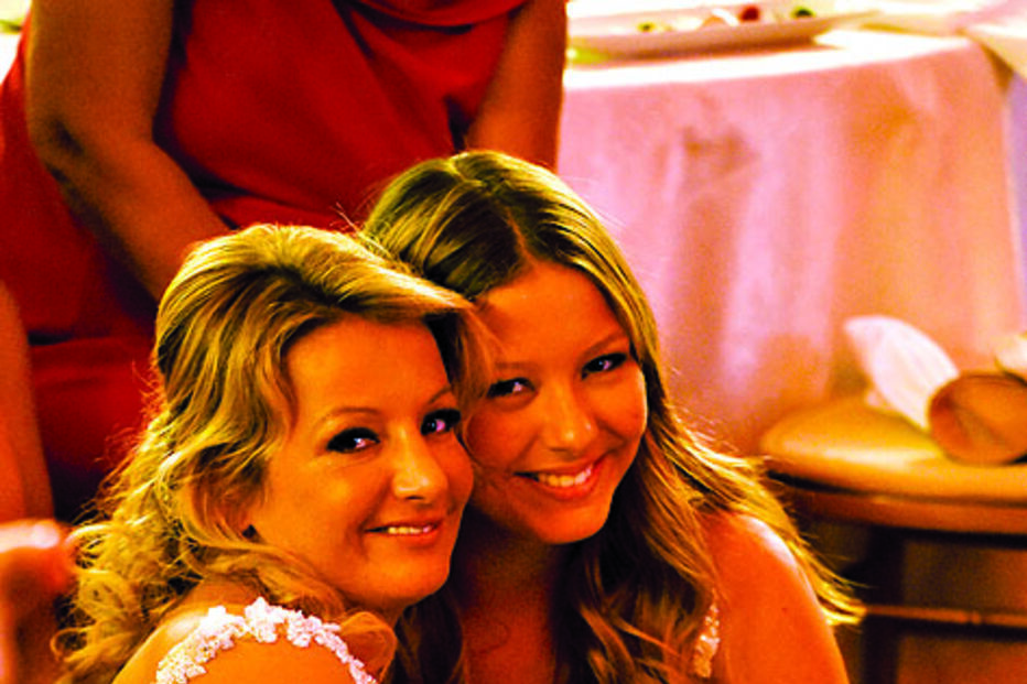 Noiva Daniela com a filha