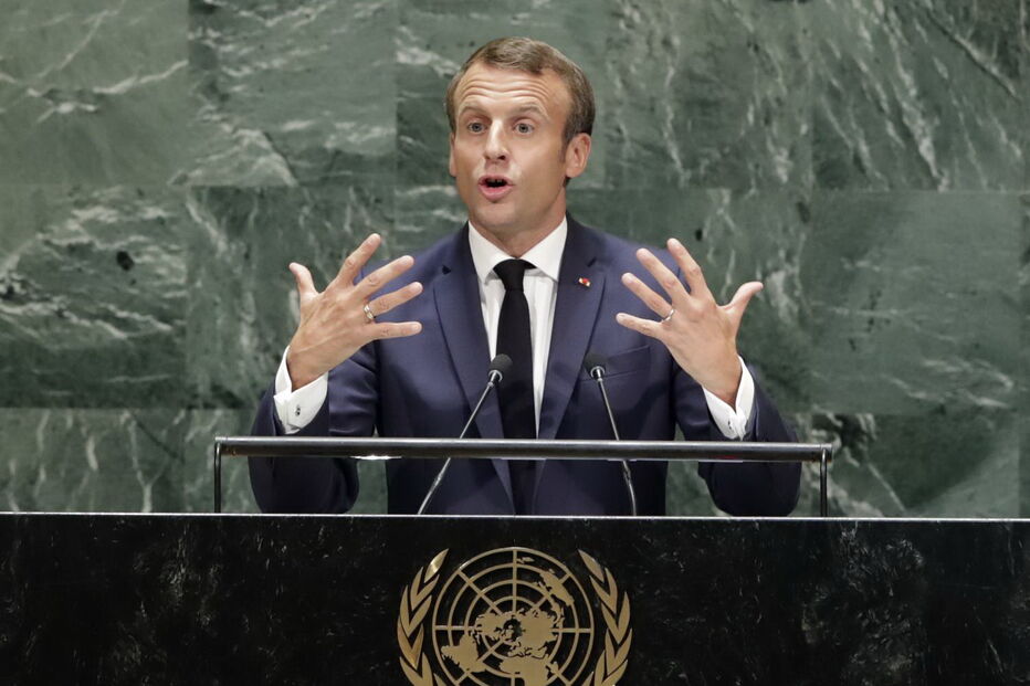 Emmanuel Macron nas Nações Unidas
