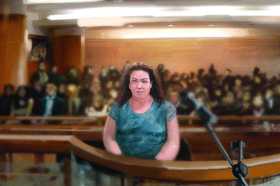 Viúva emocionada. Rosa Grilo chorou ao longo de grande parte do depoimento do pai, américo pina. 