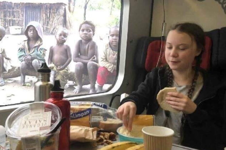 Filho de Bolsonaro publica fotografia falsa para atacar Greta Thunberg