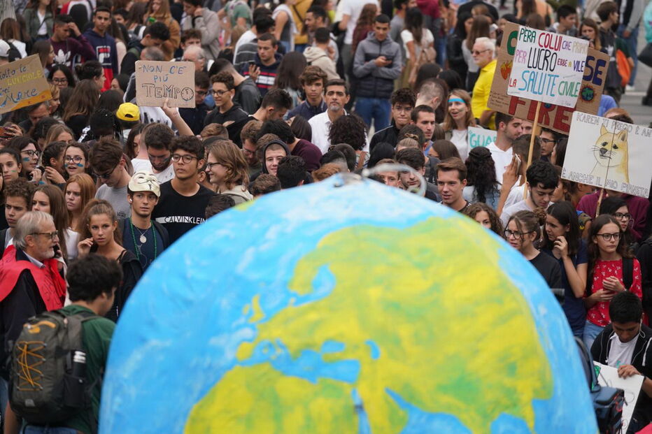 Greve pelo clima em Itália