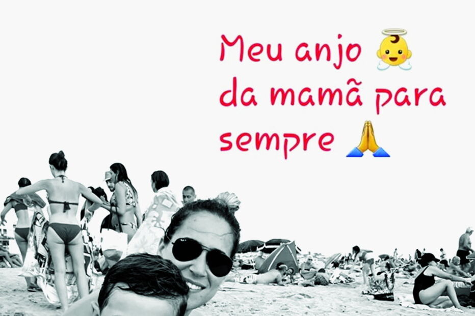 Eloine Duarte, mãe de Tomás, colocou esta foto nas redes sociais, com a mensagem: “Meu anjo da mamã para sempre