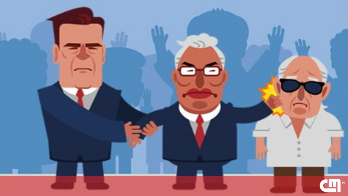 Momento em que António Costa se exalta com popular dá ...