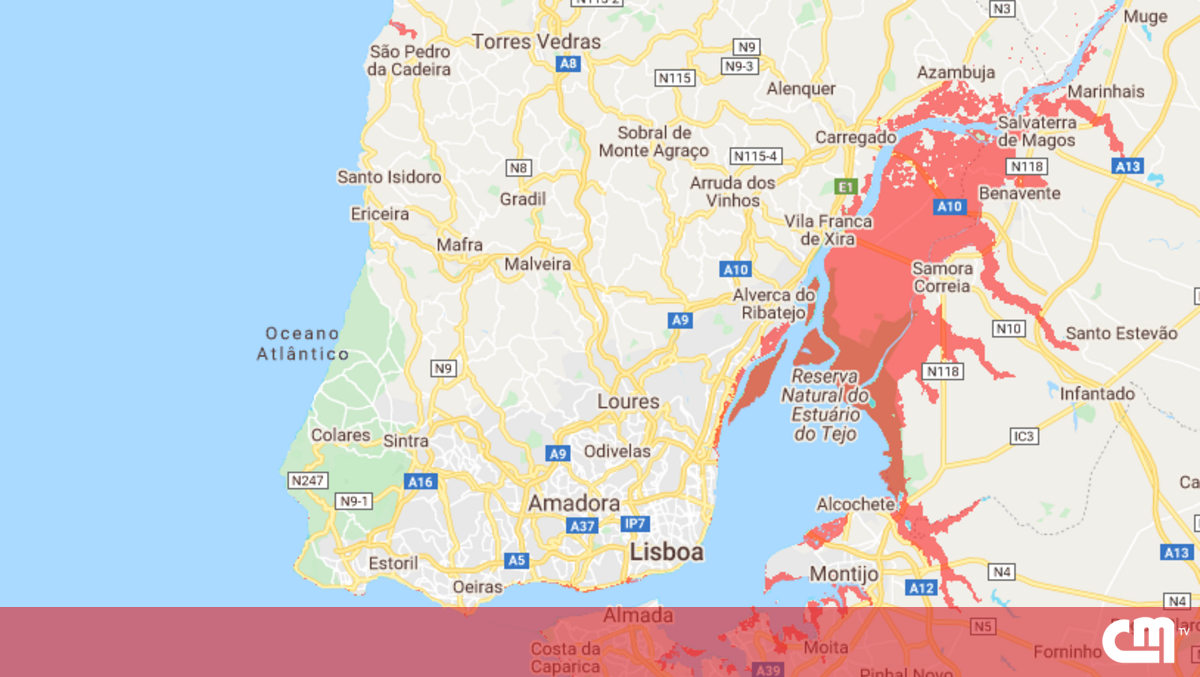 Saiba quais são as regiões de Portugal em risco com a subida do nível
