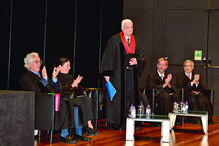 Doutoramento Honoris Causa pela Universidade Nova de Lisboa. Freitas foi o fundador da Faculdade de Direito da Nova