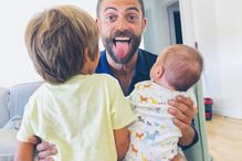 Diogo Amaral e os filhos