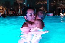 Rita Pereira e o filho Lonô