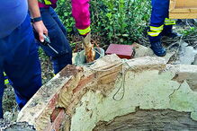 Gato resgatado em poço em São Marcos da Serra      