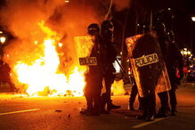 Segundo dia de manifestações em Barcelona