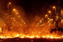 Segundo dia de manifestações em Barcelona