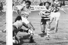 Rui Jordão num jogo contra o Benfica