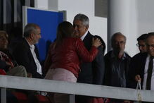 Dolores Aveiro nas bancadas a assistir ao Cova da Piedade - Benfica