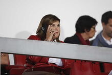 Dolores Aveiro nas bancadas a assistir ao Cova da Piedade - Benfica