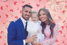 Hugo Vieira com a filha e a mulher