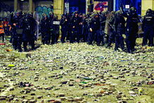 Violência e protestos na Catalunha