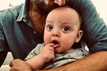 Diogo Amaral e o filho Oliver