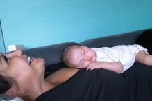 Katia Aveiro com a filha