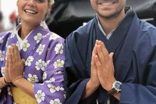 Kelly Bailey e Lourenço Ortigão viajaram para o Japão