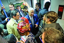 António Costa viajou de regresso a Lisboa num comboio cheio 