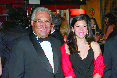 António Costa com a filha, Catarina, numa imagem de arquivo   