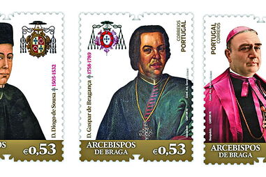 Os três selos, de 53 cêntimos, são apresentados em Braga, Lisboa, Porto e Ponta Delgada 