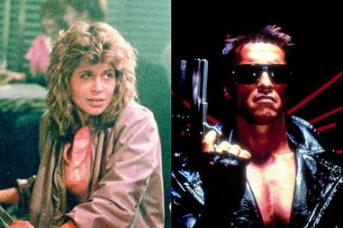 Linda Hamilton e Arnold Schwarzenegger no primeiro ‘Exterminador’ 