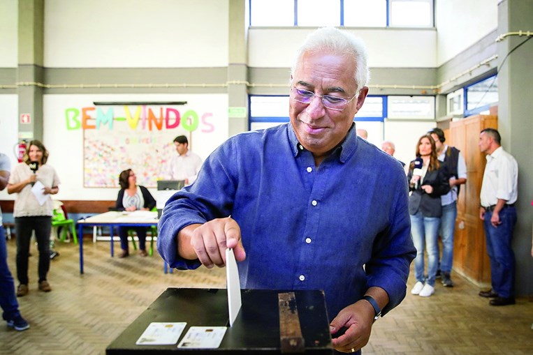 António Costa, secretário-geral do PS, votou em Benfica, Lisboa  