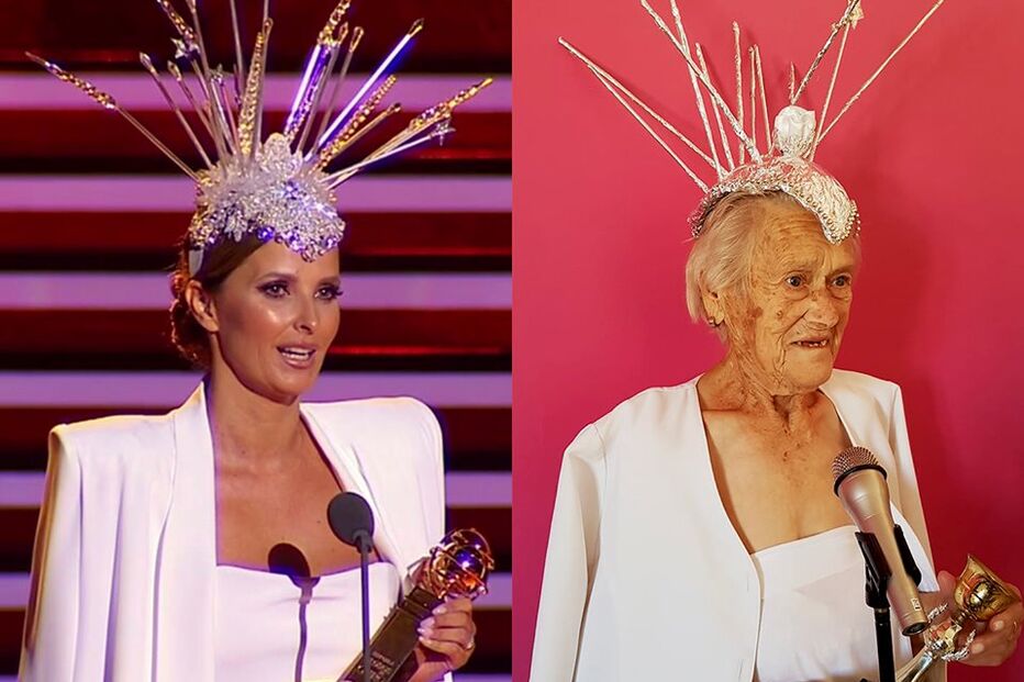 Idosa de 89 anos recria vestido que Cristina Ferreira usou nos Globos de Ouro
