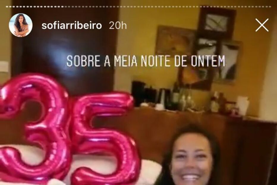 Sofia Ribeiro comemorou 35 anos