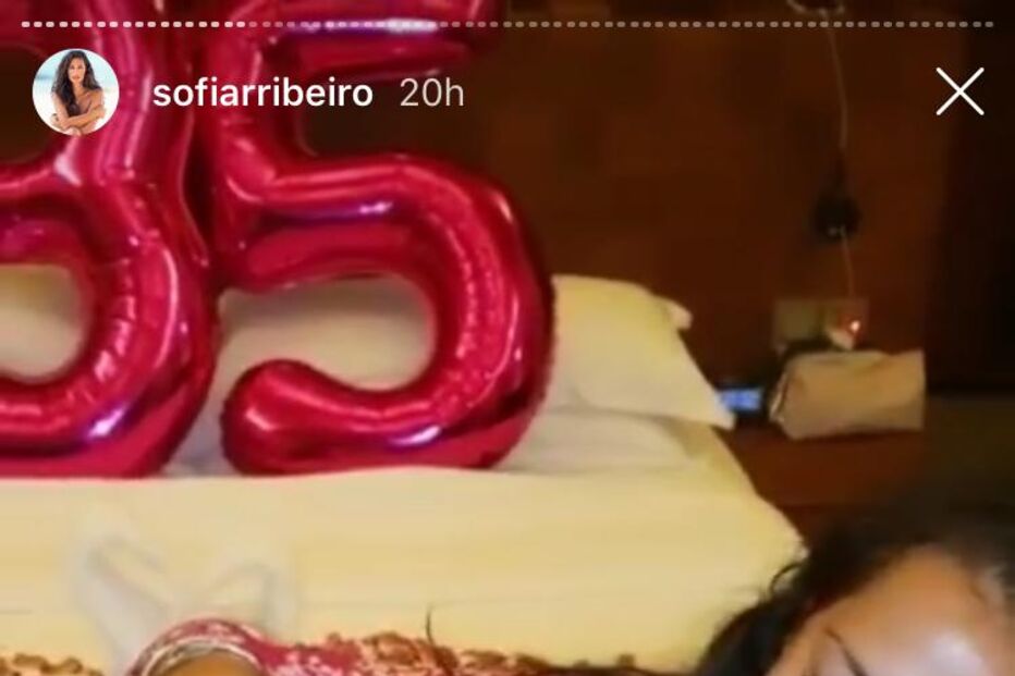 Atriz brindou ao seu aniversário