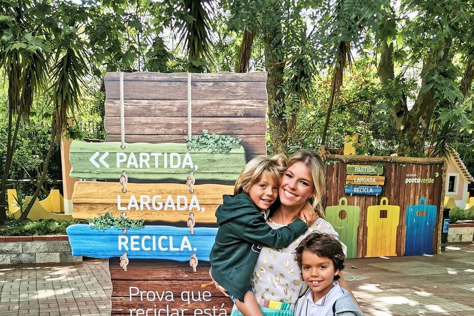 Pimpinha Jardim com os filhos: Raúl e Francisco