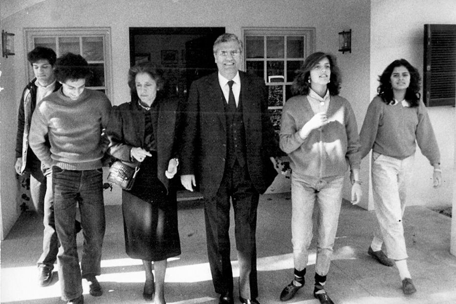 Em família com a mulher e os 4 filhos; Pedro, Domingos, Filipa e Joana 