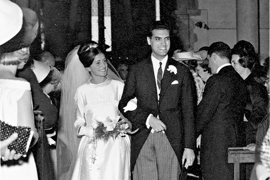 Dia do casamento com Maria José (Maria Roma) na Igreja de Sintra 