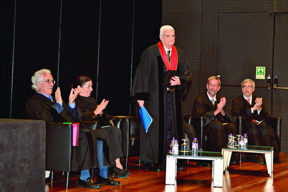 Doutoramento Honoris Causa pela Universidade Nova de Lisboa. Freitas foi o fundador da Faculdade de Direito da Nova