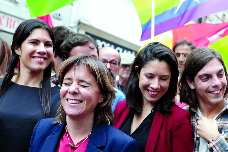 Catarina Martins e as gémeas Mariana (esq.) e Joana Mortágua 