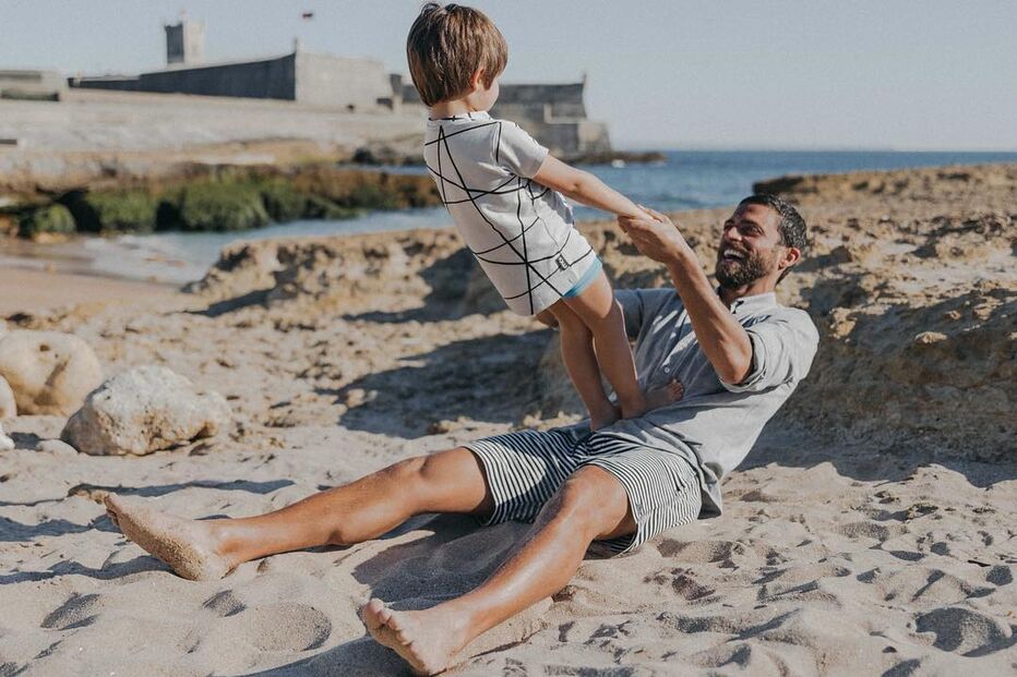 Diogo Amaral e o filho Mateus 