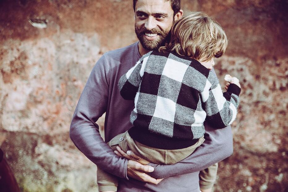 Diogo Amaral e o filho Mateus 