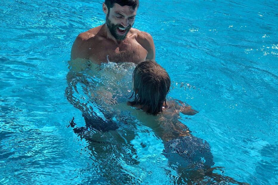 Diogo Amaral e o filho Mateus 